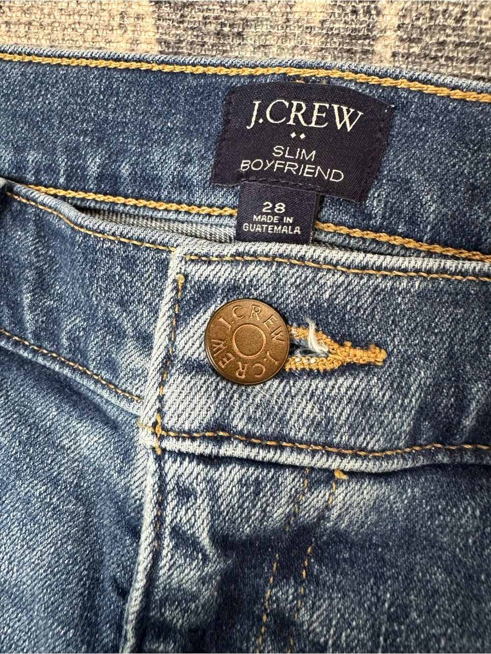 J.Crew Slim Boyfriend Light Wash Jeans Size 28 - Picture 3 of 7